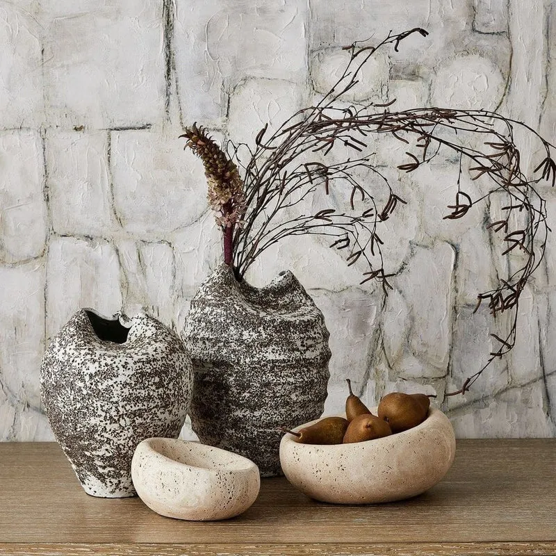 Swaddle Bowls in Travertine Set of 2