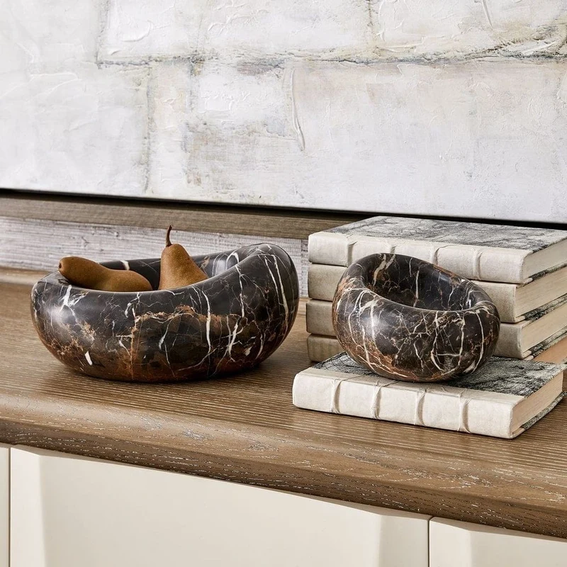 Swaddle Bowls in Michelangelo Marble Set of 2