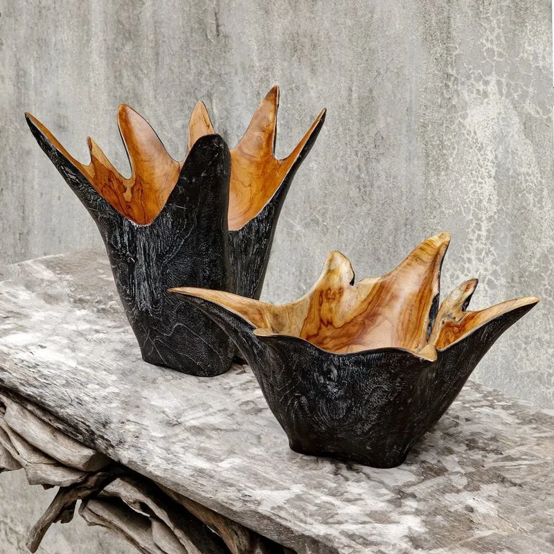 Starpetal Indoor/Outdoor Bowls, Set of 2