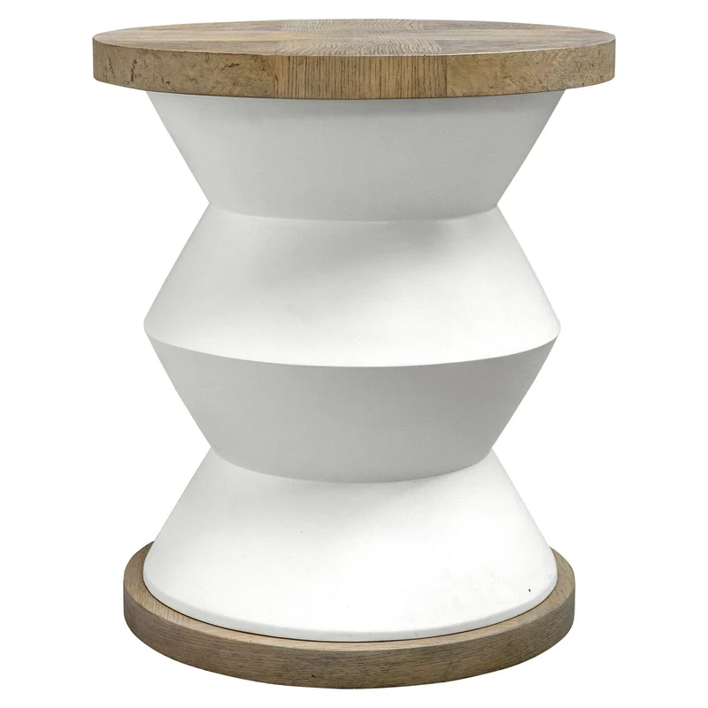 Spool Geometric Side Table