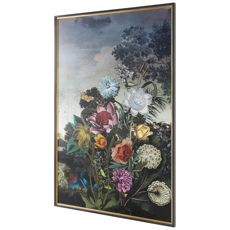 Tranquil Garden Fantasy Framed Print
