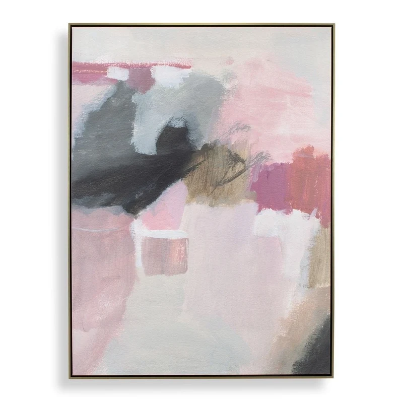 Process Abstract Framed Canvas