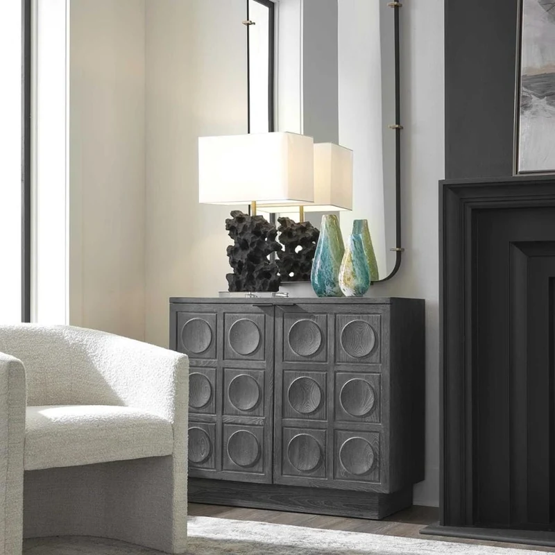 Shelby 2 Door Ebony Stained Cabinet