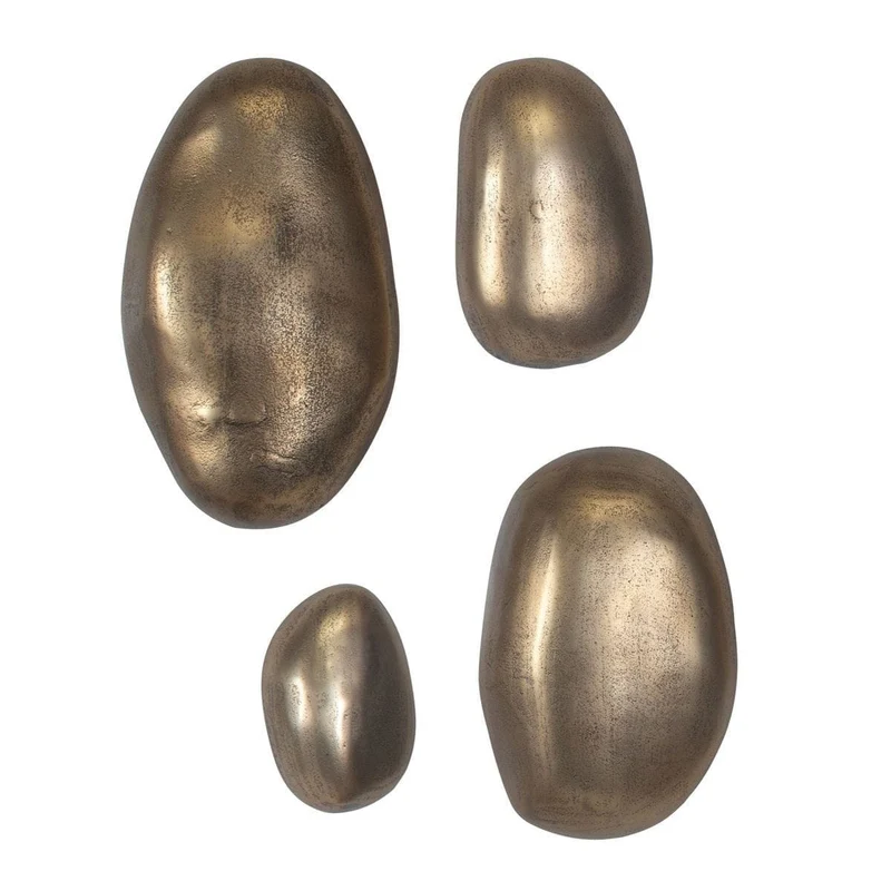 Set In Stone Brass Outdoor Wall Art Set of 4