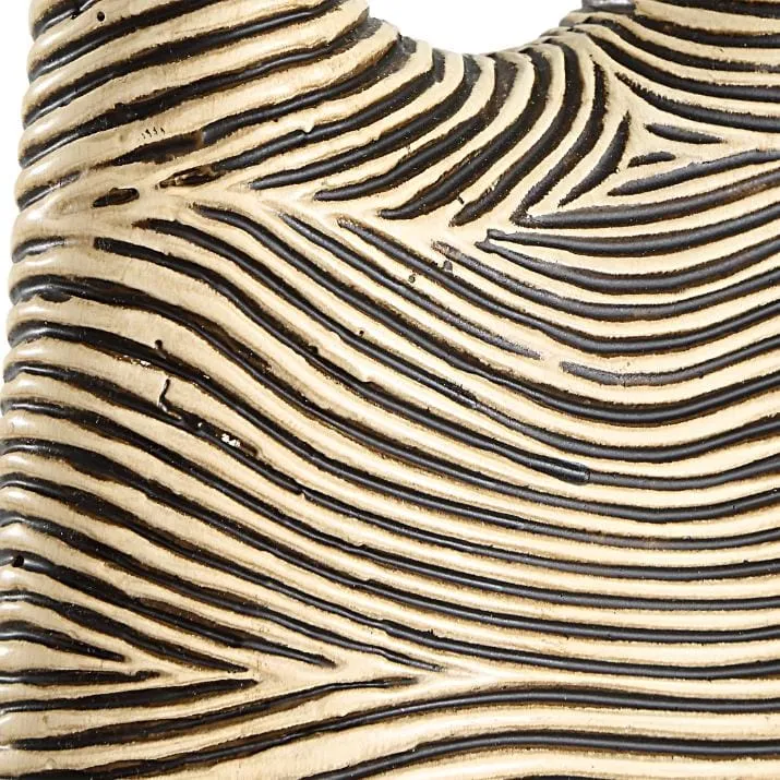Pochette Ribbed Abstract Sculpture