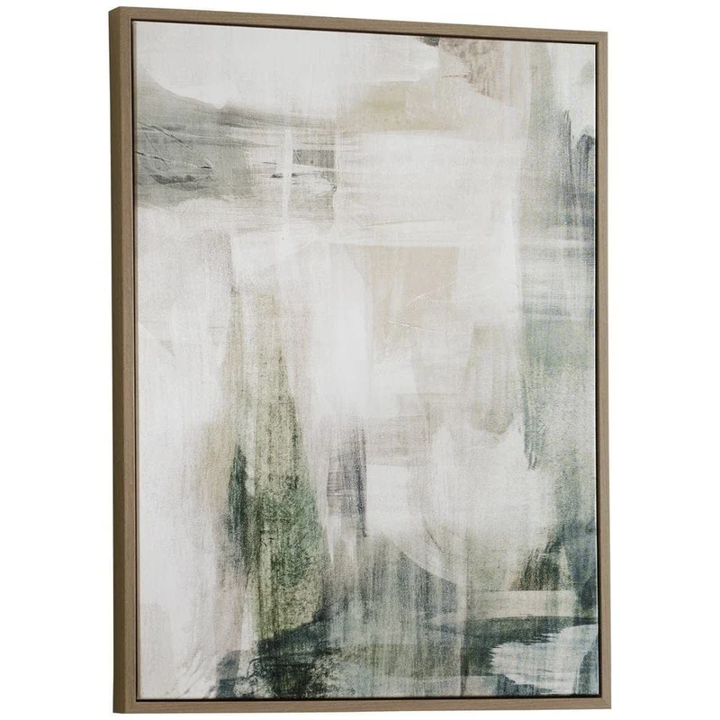 Subliminal Drift Abstract Framed Canvas