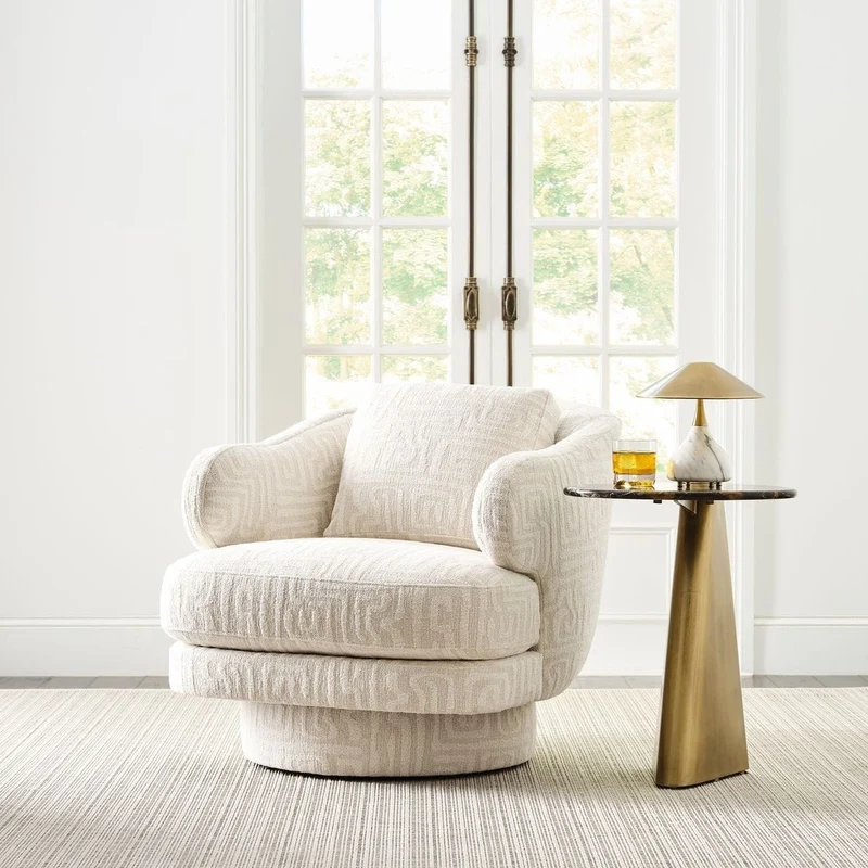Strum Accent Table in Michelangelo Marble