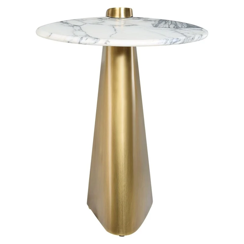 Strum Accent Table in Arabescato Marble
