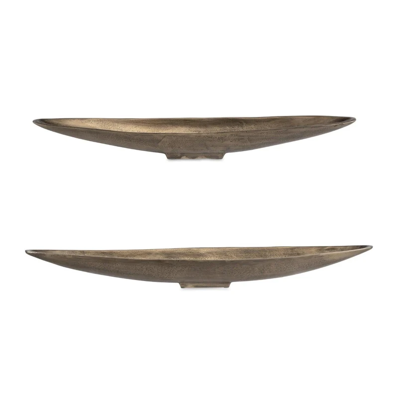 River Run Indoor-Outdoor Antique Brass Bowls, Set of 2