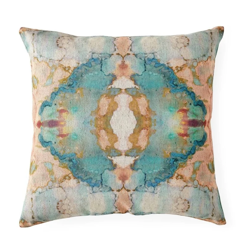 Spectrum Cushion in Blush and Aqua
