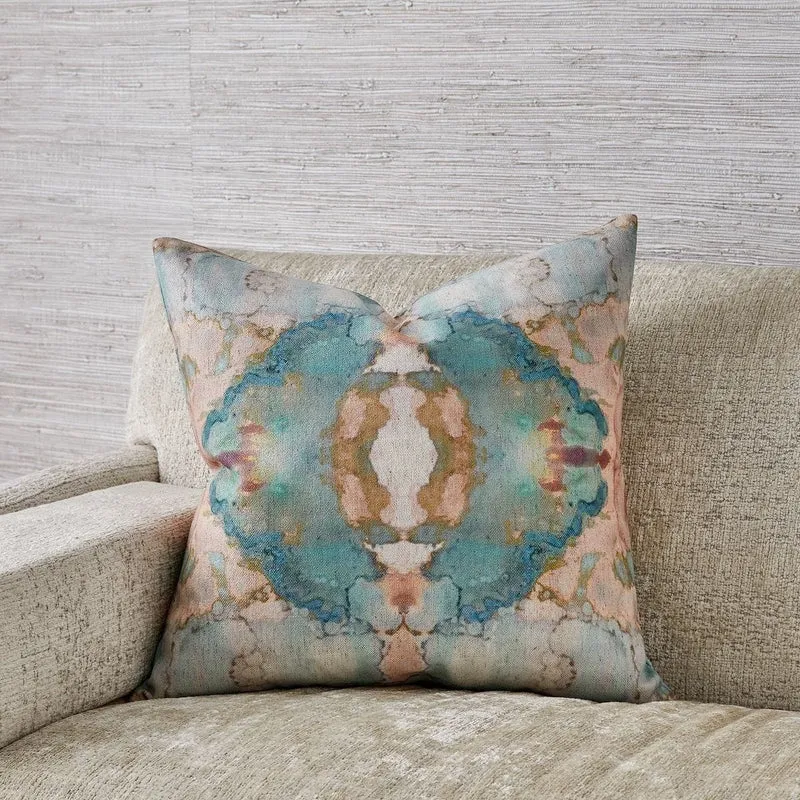 Spectrum Cushion in Blush and Aqua