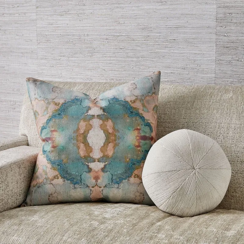 Spectrum Cushion in Blush and Aqua
