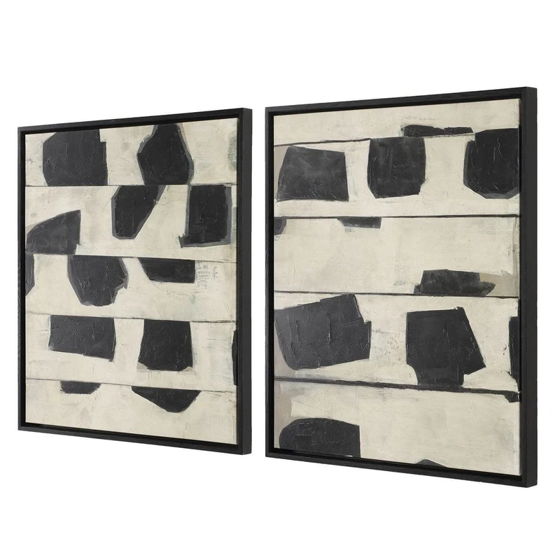 On The Line Framed Canvases Set of 2