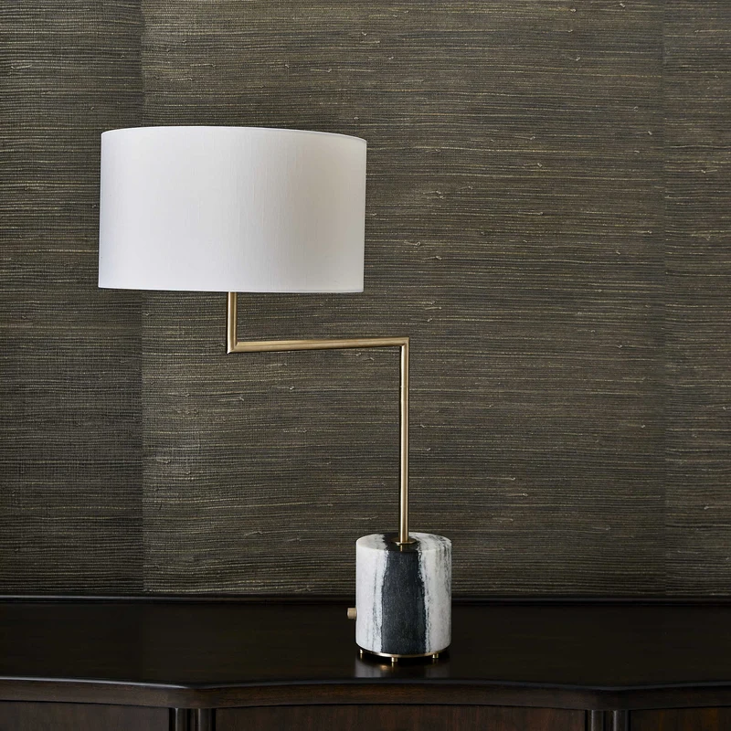 Pivot Table Lamp - Panda Marble/Brass