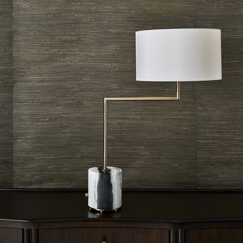 Pivot Table Lamp - Panda Marble/Brass
