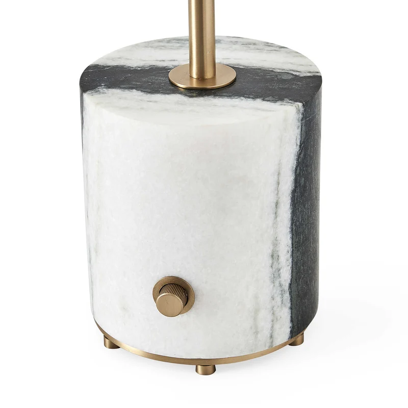 Pivot Table Lamp - Panda Marble/Brass