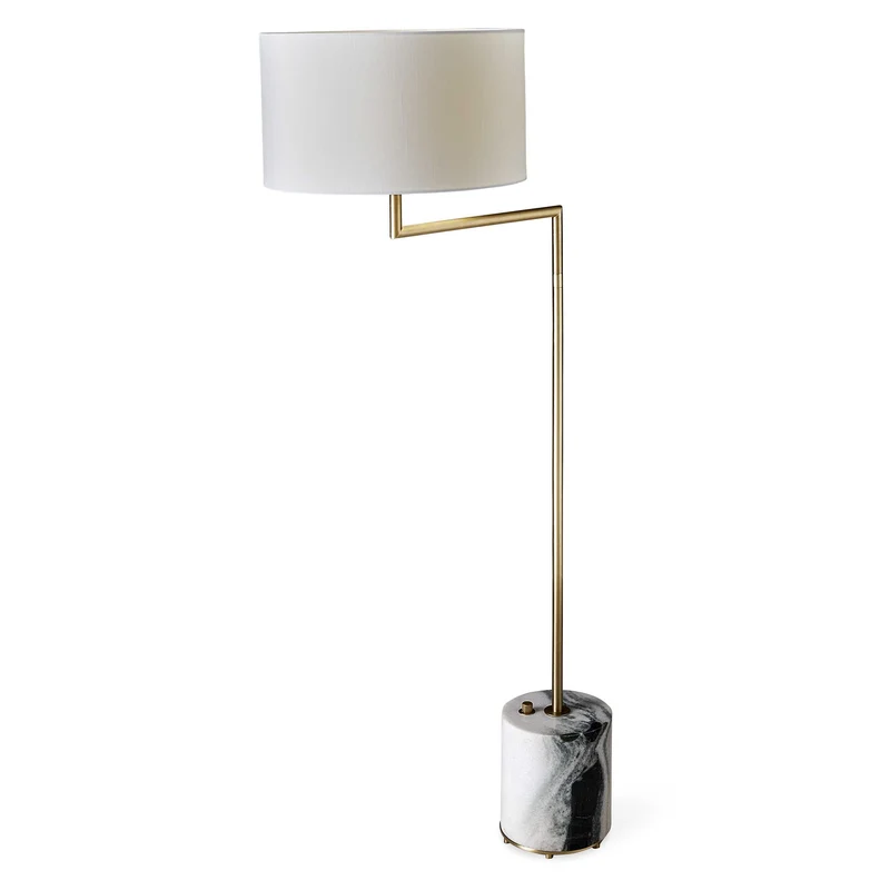 Pivot Floor Lamp - Panda Marble/Brass