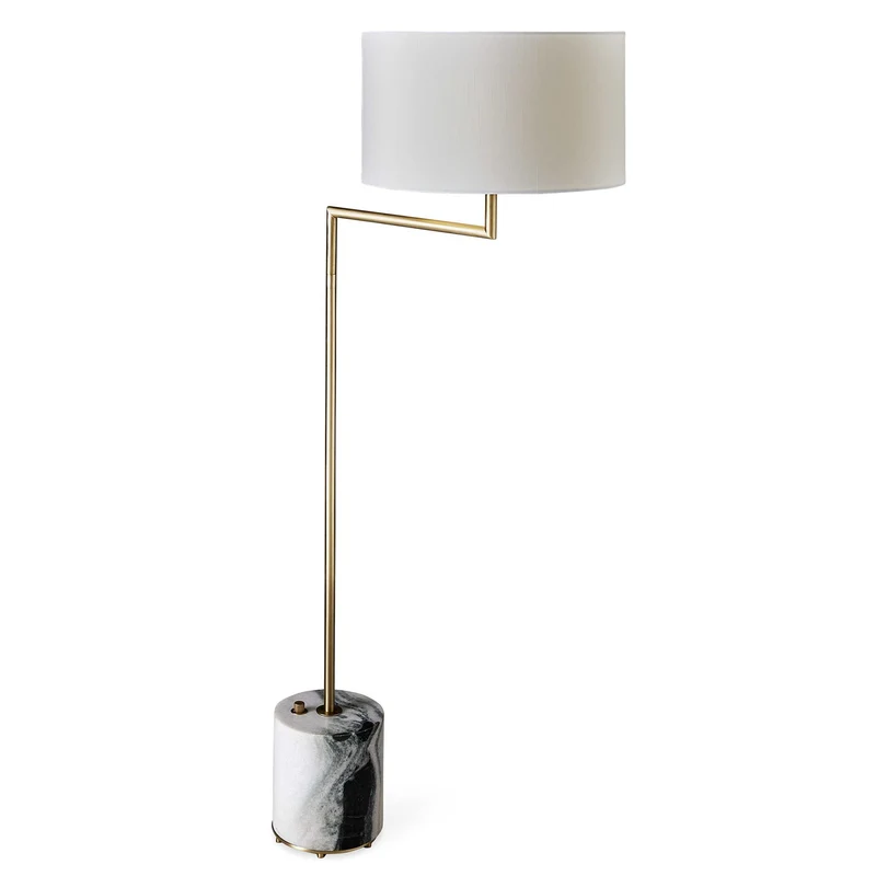 Pivot Floor Lamp - Panda Marble/Brass