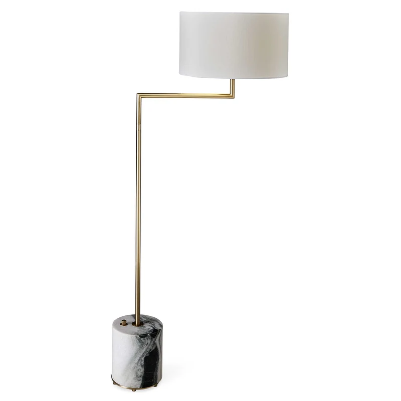 Pivot Floor Lamp - Panda Marble/Brass