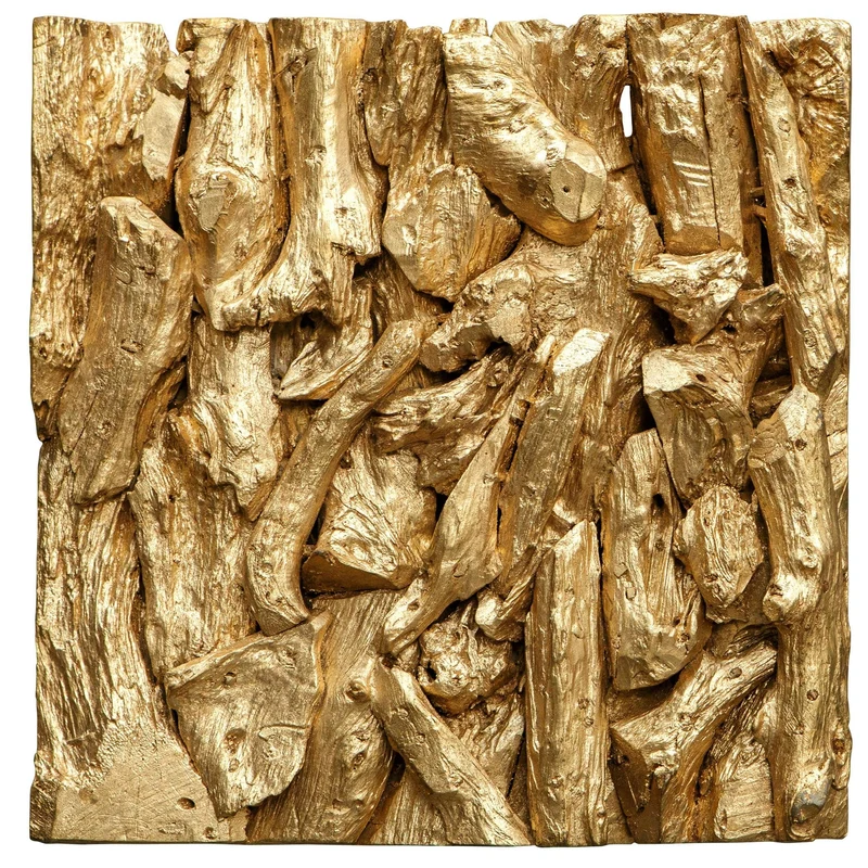 Rio Gold Wood Wall Décor