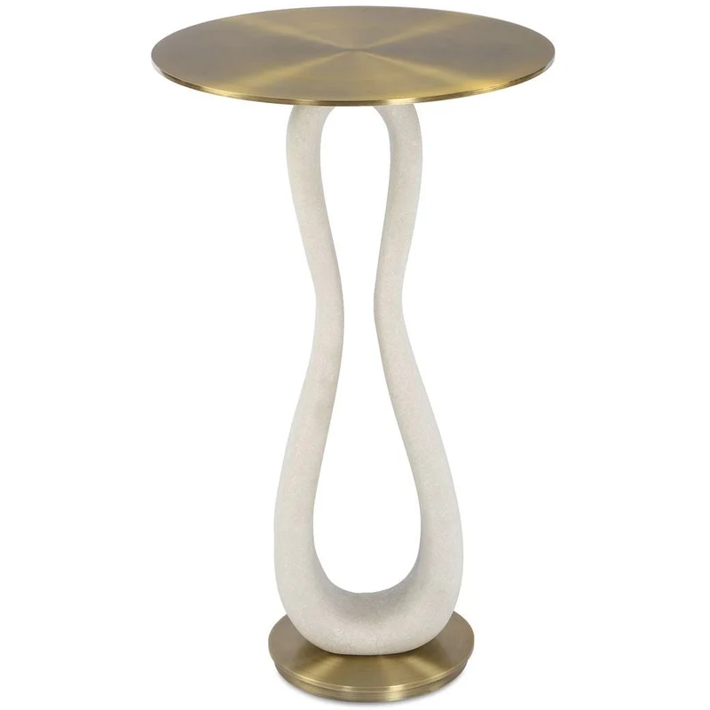 Sonia Modern Accent Table in Brass