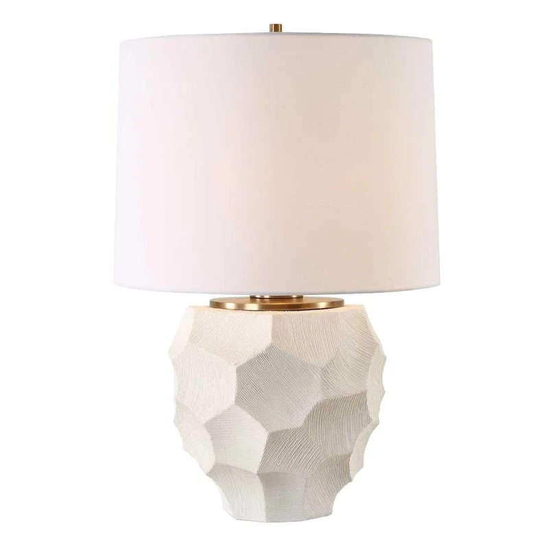 On Edge Chalk White Table Lamp