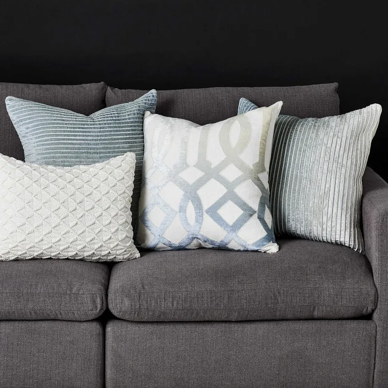 Ombre Fret Cushion - Blue