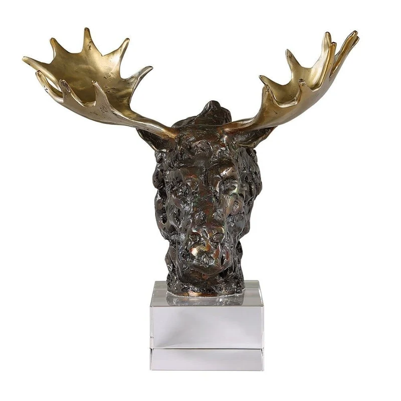 Moose Bust Sculpture