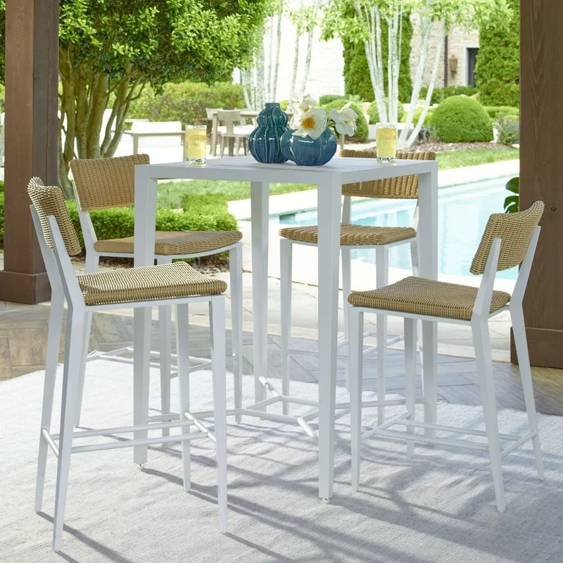 Montellano White Outdoor Bar Table