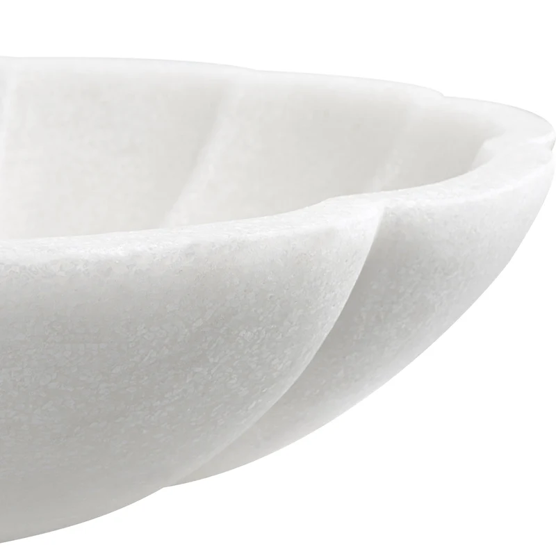 Petal Ivory Ricestone Indoor-Outdoor Bowl