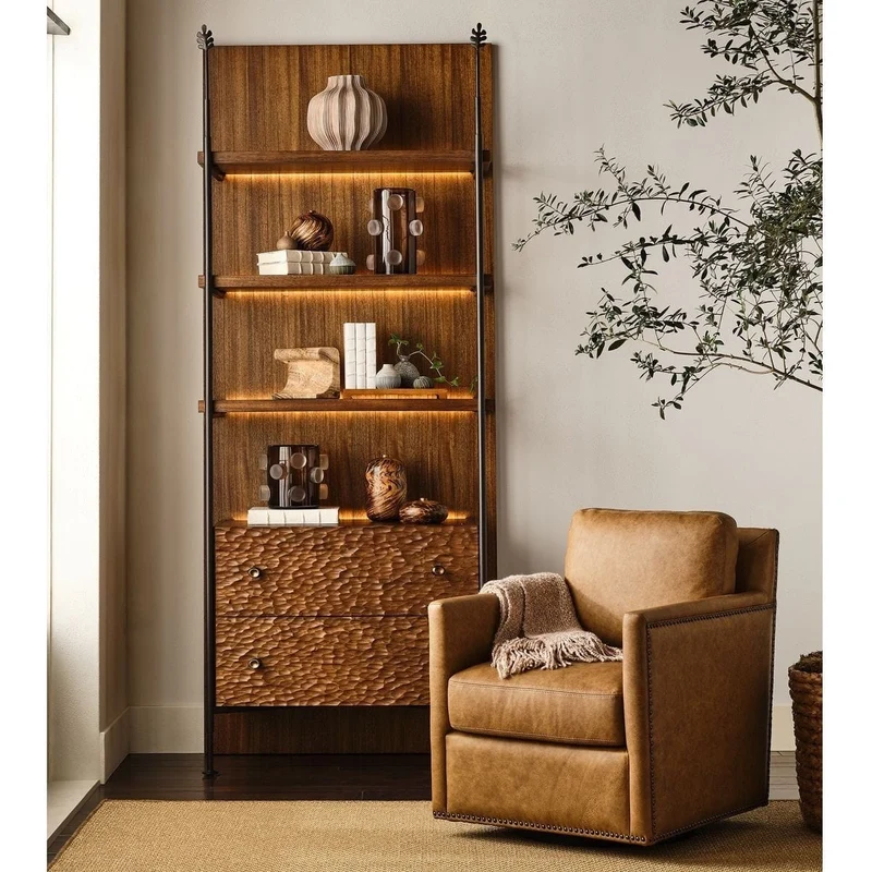 Sapling Lighted Storage Etagere