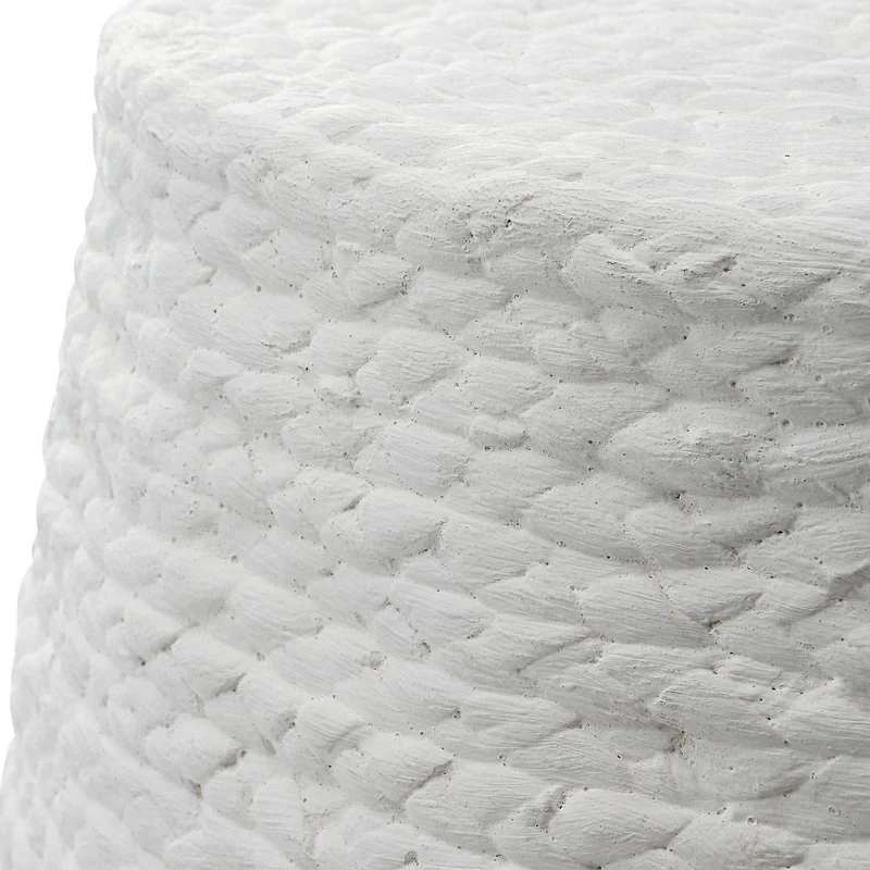 Resort White Accent Stool