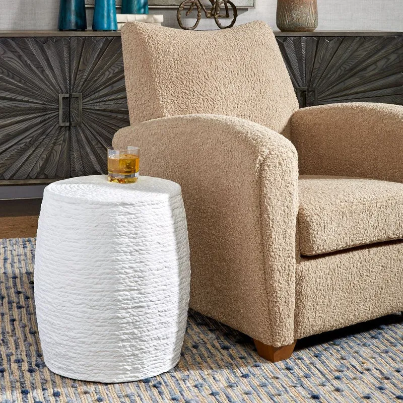 Resort White Accent Stool