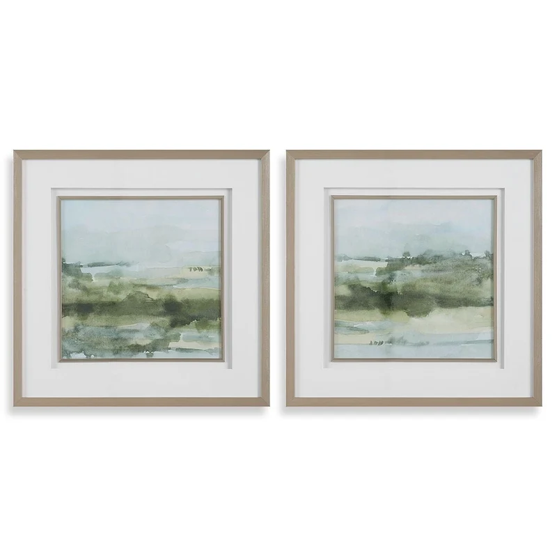 Soft Sage Framed Prints Set of 2