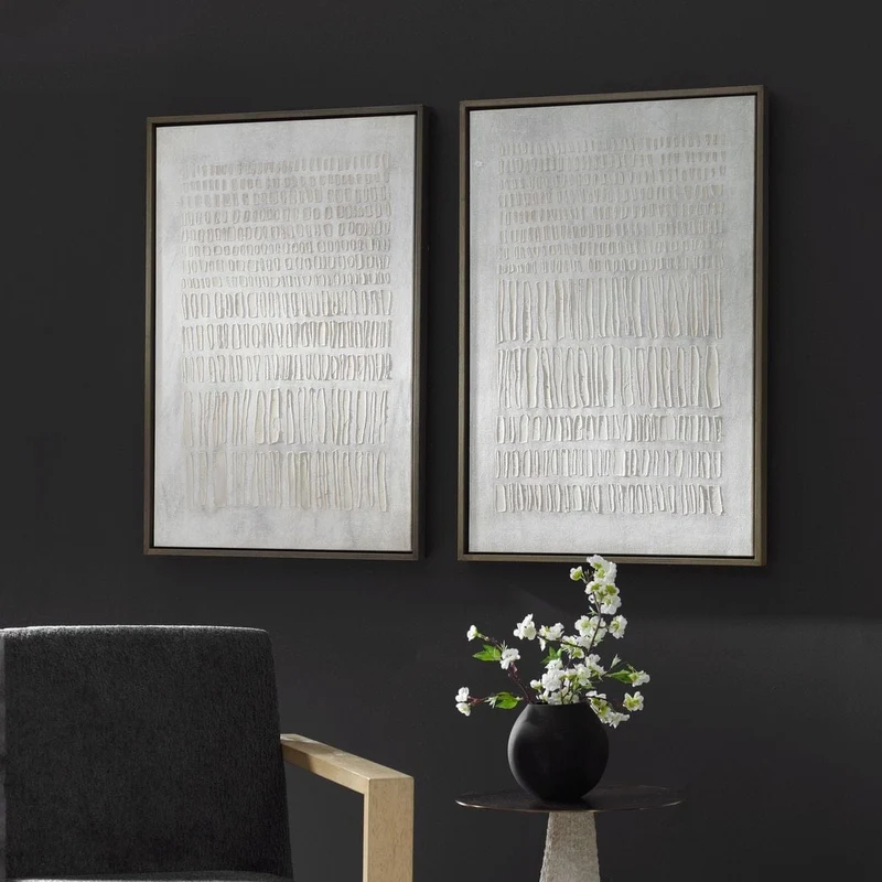 Social Theory Framed Canvases Set of 2