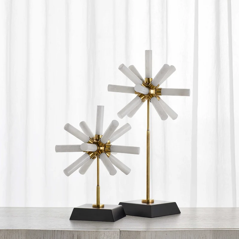 Snowflake Sculptures, Set of 2