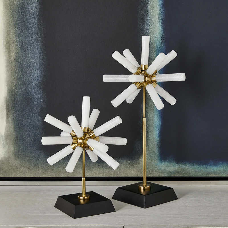 Snowflake Sculptures, Set of 2
