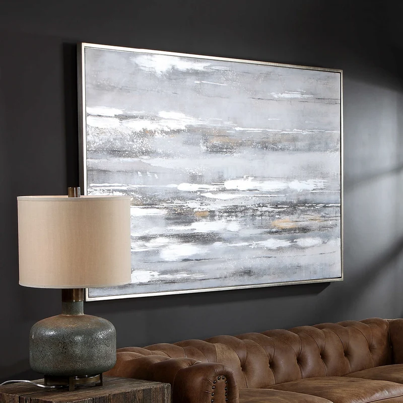 Smoky Waves Hand Painted Canvas