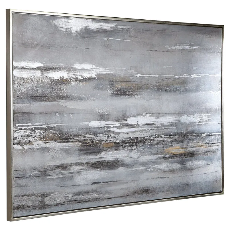 Smoky Waves Hand Painted Canvas