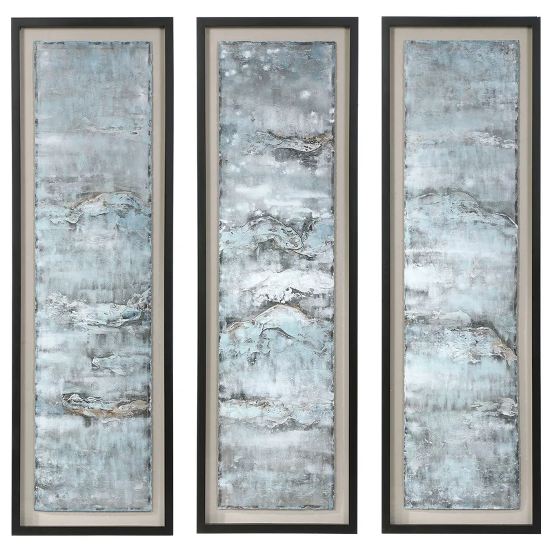 Ocean Swell Painted Metal Shadow Box