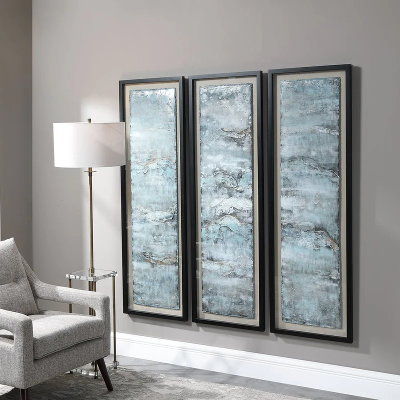 Ocean Swell Painted Metal Shadow Box