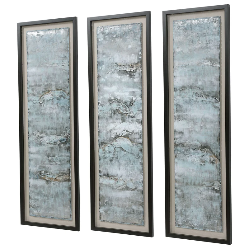 Ocean Swell Painted Metal Shadow Box