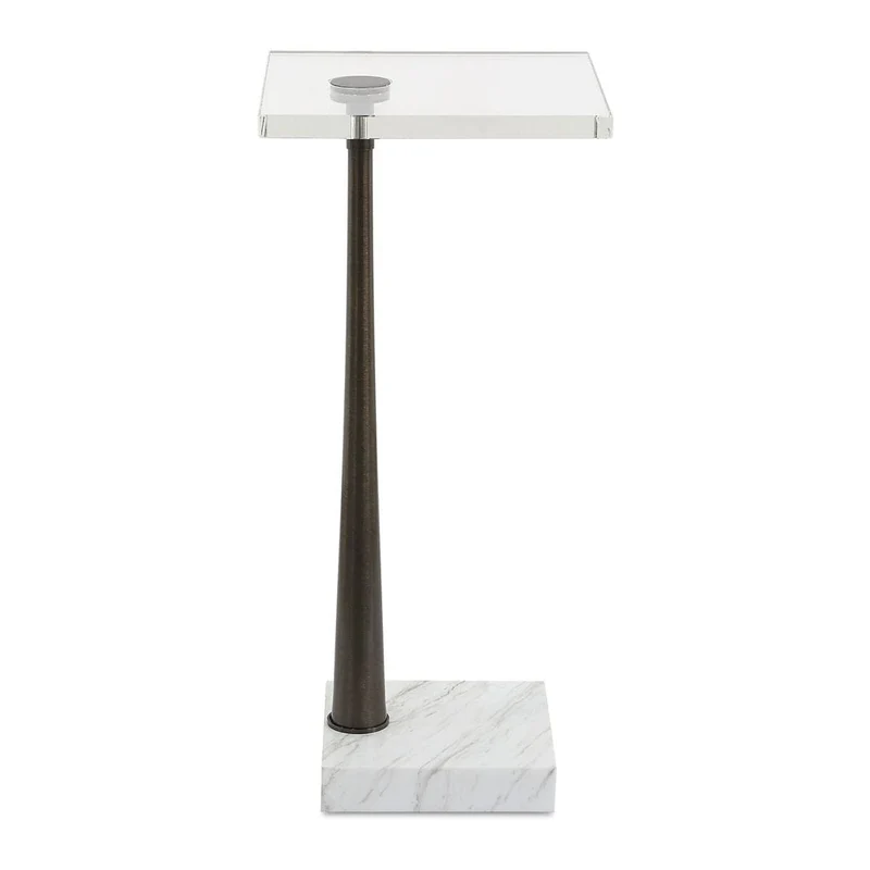 Pelton Marble Glass Drink Table