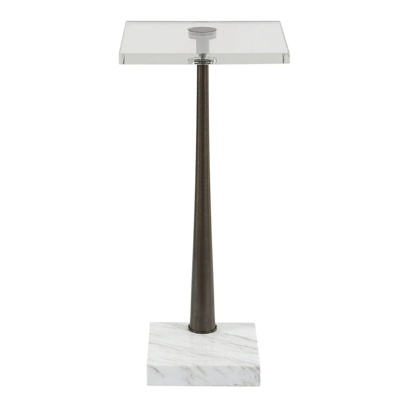 Pelton Marble Glass Drink Table