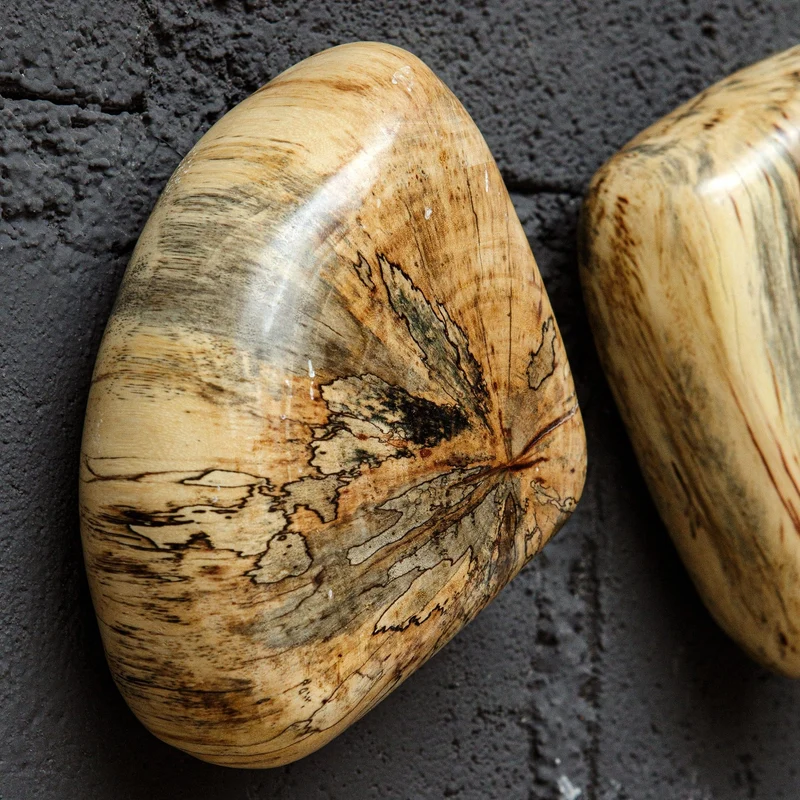 Pebbles Blonde Wood Wall Décor - Set of 9