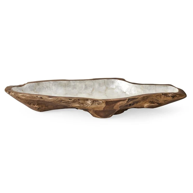 Pearl Forest Bowl in White Capiz