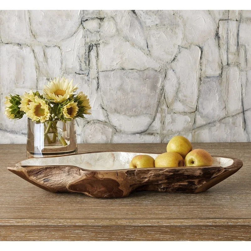 Pearl Forest Bowl in White Capiz