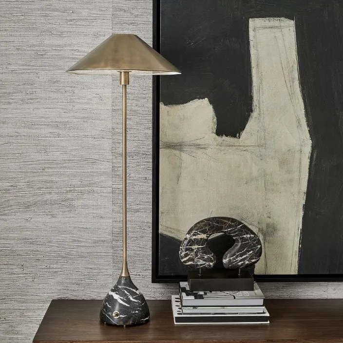 Modern Tunnel Vision Sculpture in Black Marble