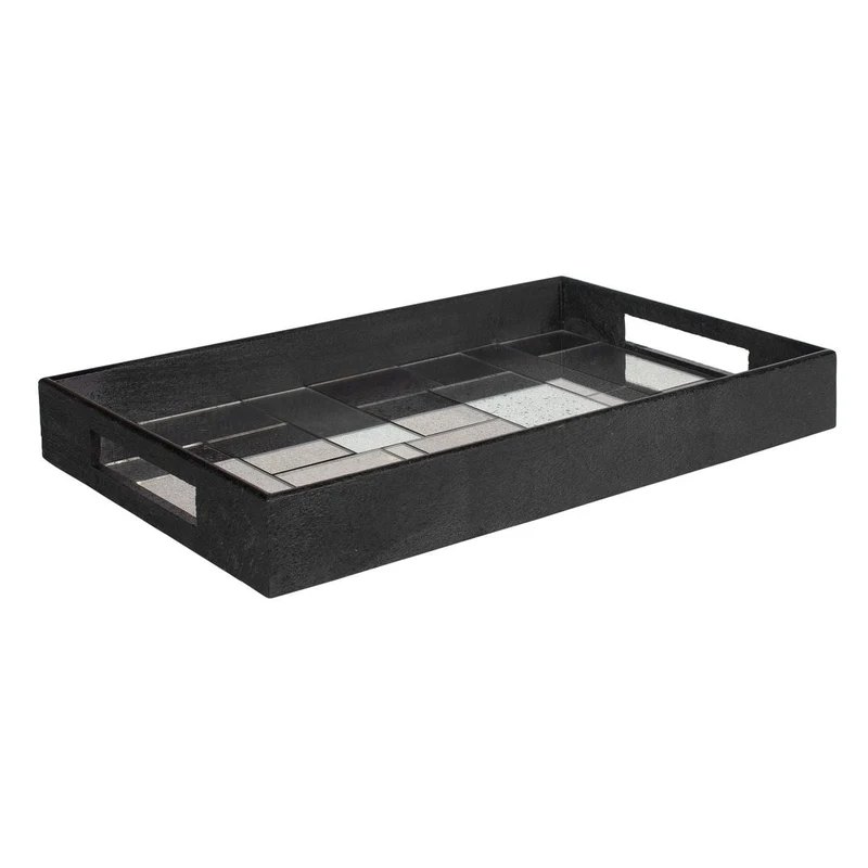 Modern Mosaic Antique Mirrored Tray