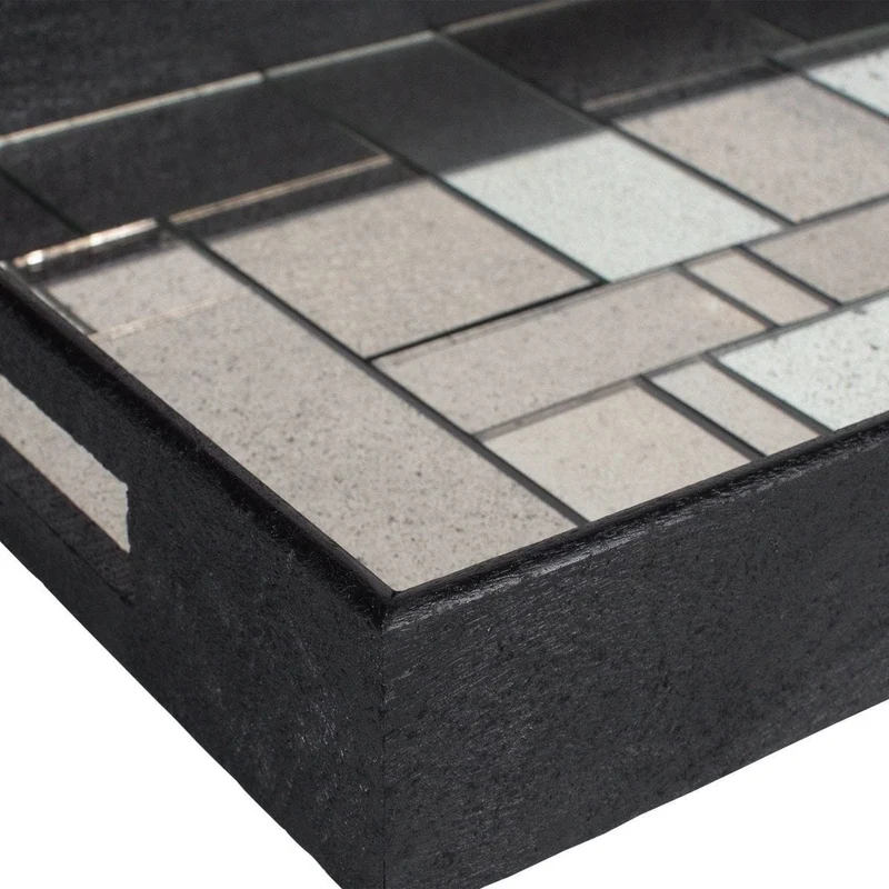 Modern Mosaic Antique Mirrored Tray